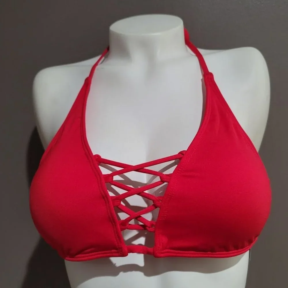 Mossimo Strappy Red Bikini Top - Picture 2 of 7